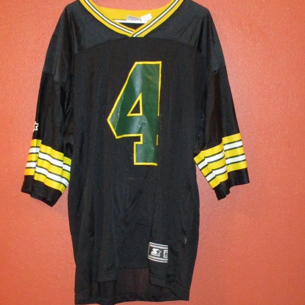 NFL Starter Packers Jersey Favre Men X Large Black Yellow Green Football Jersey